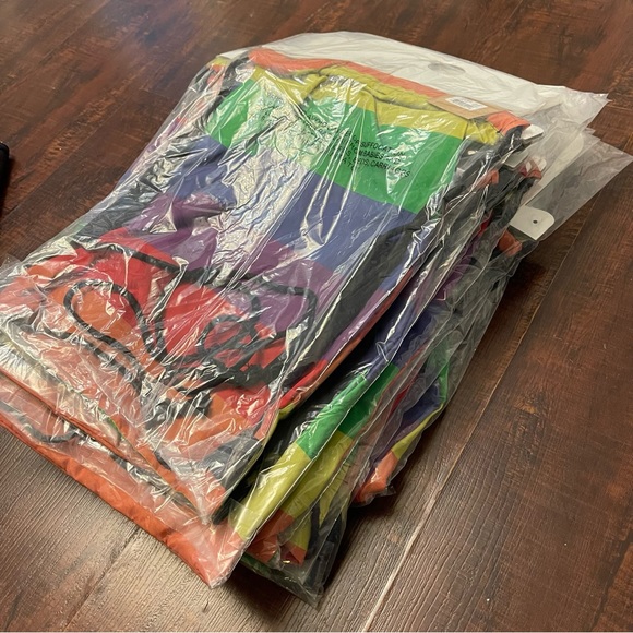 (10 bags) Mix No.6 Rainbow Drawstring Backpack - Picture 4 of 5